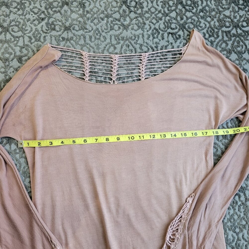 INDAH Stardust Long Sleeve Tunic Crochet Back Size L - Picture 10 of 12